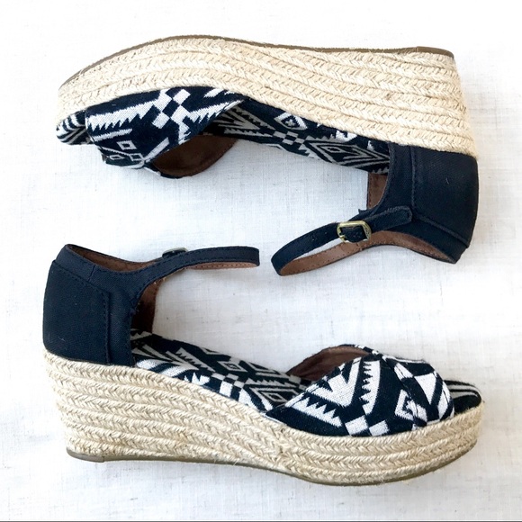 Toms jute wedge Espadrille Sandals - Picture 1 of 8